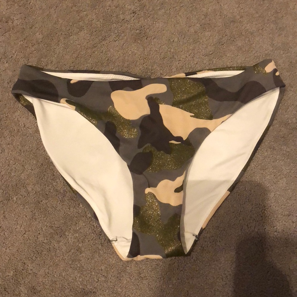 Camouflage bathing suit bottom